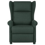 vidaXL Fotoliu rabatabil, verde închis, material textil vidaXL Fotoliu rabatabil, verde închis, material textil