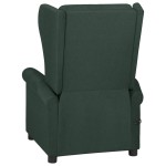 vidaXL Fotoliu rabatabil, verde închis, material textil vidaXL Fotoliu rabatabil, verde închis, material textil