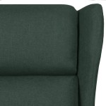 vidaXL Fotoliu rabatabil, verde închis, material textil vidaXL Fotoliu rabatabil, verde închis, material textil