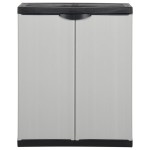 vidaXL Dulap de depozitare grădină, cu 1 raft, gri/negru, 68x40x85 cm vidaXL Dulap de depozitare grădină, cu 1 raft, gri/negru, 68x40x85 cm