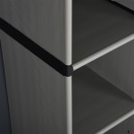 vidaXL Dulap de depozitare grădină cu 3 rafturi gri/negru 68x40x168 cm