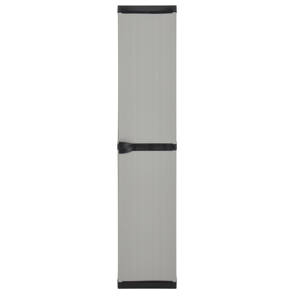 vidaXL Dulap depozitare de grădină, 3 rafturi, gri/negru, 34x40x168 cm