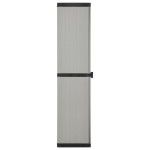 vidaXL Dulap depozitare de grădină, 3 rafturi, gri/negru, 34x40x168 cm
