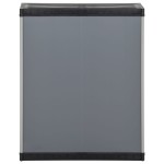 vidaXL Dulap deșeuri de grădină, gri și negru, 68x40x85 cm, PP vidaXL Dulap deșeuri de grădină, gri și negru, 68x40x85 cm, PP