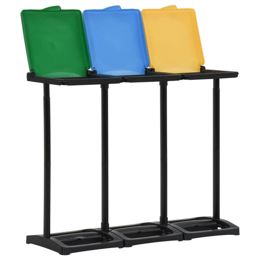 vidaXL Suporturi pentru saci de gunoi cu capac 240-330 L multicolor PP