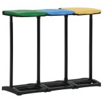 vidaXL Suporturi pentru saci de gunoi cu capac 240-330 L multicolor PP vidaXL Suporturi pentru saci de gunoi cu capac 240-330 L multicolor PP