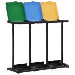 vidaXL Suporturi pentru saci de gunoi cu capac 240-330 L multicolor PP vidaXL Suporturi pentru saci de gunoi cu capac 240-330 L multicolor PP