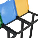 vidaXL Suporturi pentru saci de gunoi cu capac 240-330 L multicolor PP vidaXL Suporturi pentru saci de gunoi cu capac 240-330 L multicolor PP