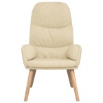 vidaXL Scaun de relaxare, crem, material textil