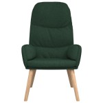 vidaXL Scaun de relaxare, verde închis, material textil