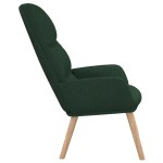 vidaXL Scaun de relaxare, verde închis, material textil