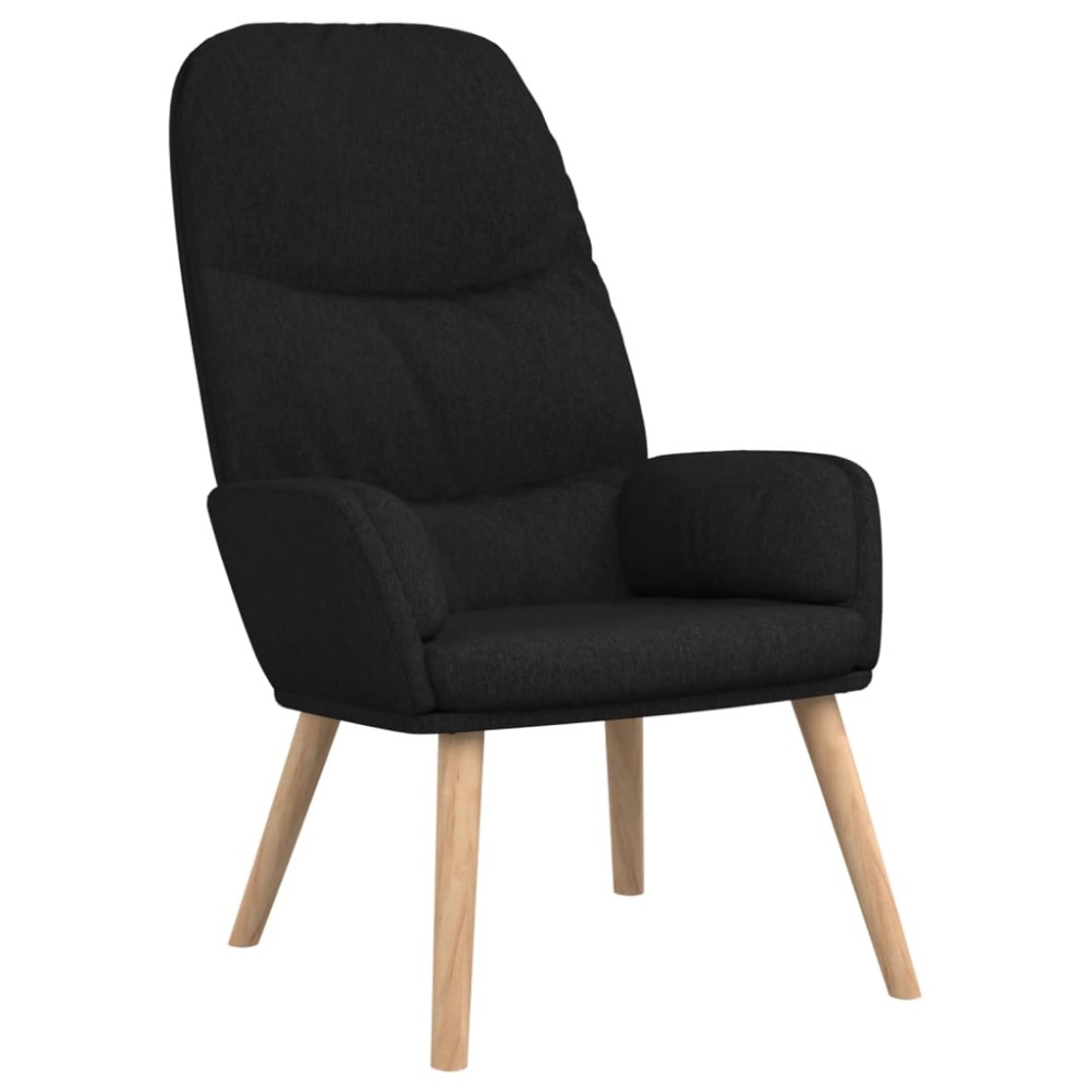 vidaXL Scaun de relaxare, negru, material textil
