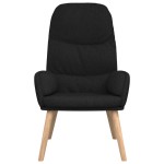 vidaXL Scaun de relaxare, negru, material textil vidaXL Scaun de relaxare, negru, material textil
