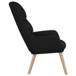 vidaXL Scaun de relaxare, negru, material textil vidaXL Scaun de relaxare, negru, material textil