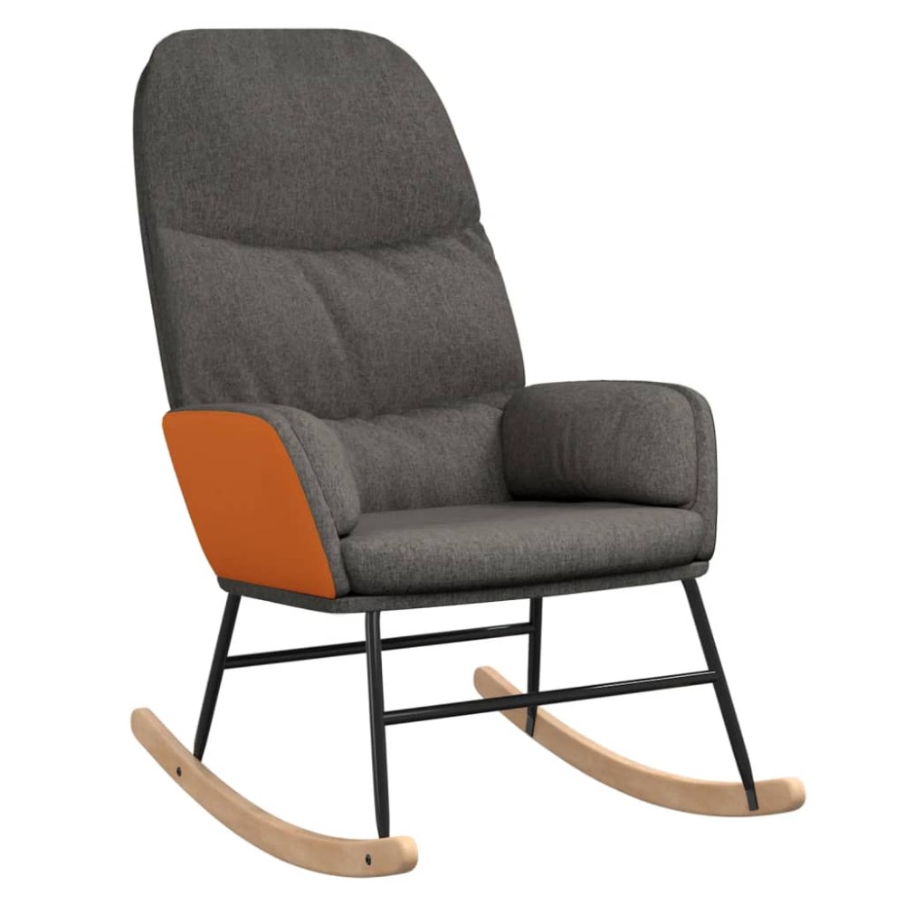 vidaXL Scaun balansoar, gri închis, material textil