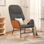vidaXL Scaun balansoar, gri închis, material textil vidaXL Scaun balansoar, gri închis, material textil