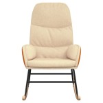 vidaXL Scaun balansoar, alb crem, material textil vidaXL Scaun balansoar, alb crem, material textil