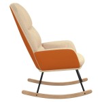 vidaXL Scaun balansoar, alb crem, material textil vidaXL Scaun balansoar, alb crem, material textil