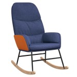 vidaXL Scaun balansoar, albastru, material textil vidaXL Scaun balansoar, albastru, material textil