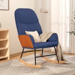 vidaXL Scaun balansoar, albastru, material textil vidaXL Scaun balansoar, albastru, material textil