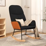 vidaXL Scaun balansoar, negru, material textil vidaXL Scaun balansoar, negru, material textil
