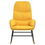 vidaXL Scaun balansoar, galben muștar, material textil