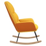 vidaXL Scaun balansoar, galben muștar, material textil