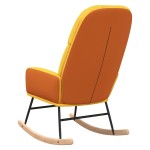 vidaXL Scaun balansoar, galben muștar, material textil