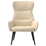 vidaXL Scaun de relaxare, crem, material textil