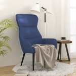vidaXL Scaun de relaxare, albastru, material textil vidaXL Scaun de relaxare, albastru, material textil