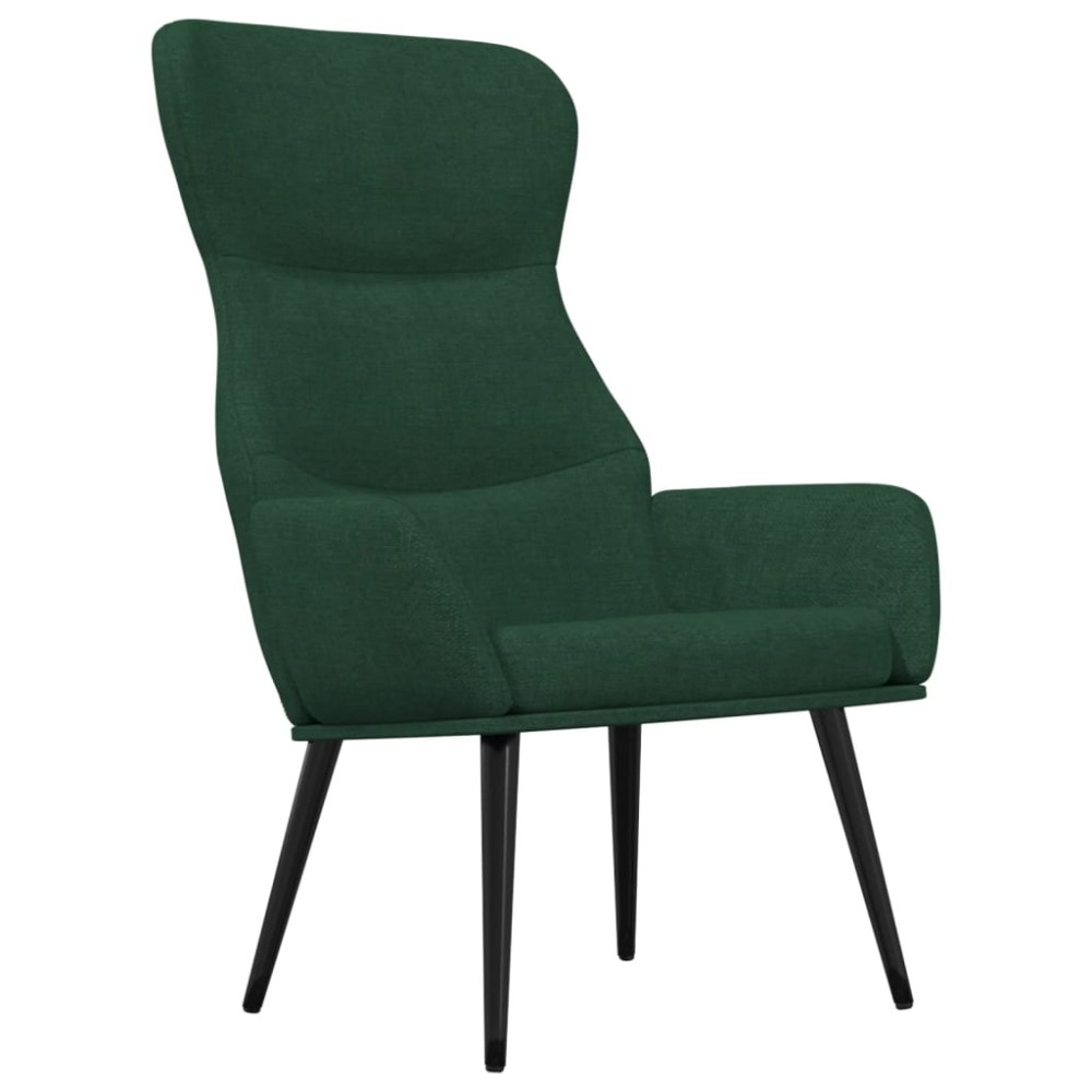 vidaXL Scaun de relaxare, verde închis, material textil