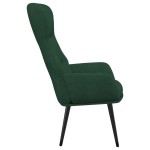 vidaXL Scaun de relaxare, verde închis, material textil