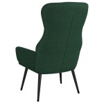 vidaXL Scaun de relaxare, verde închis, material textil