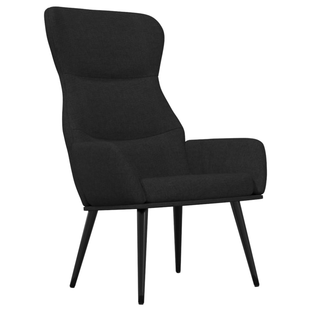 vidaXL Scaun de relaxare, negru, material textil