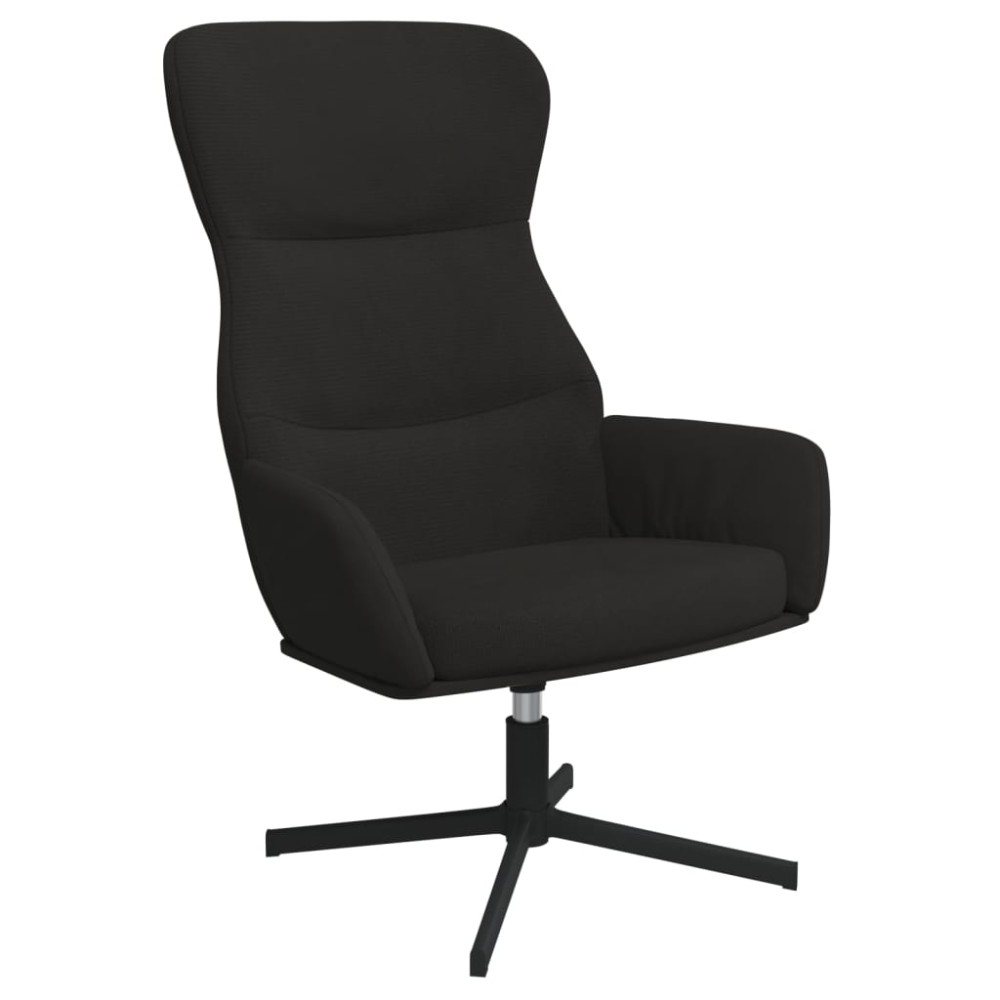 vidaXL Scaun de relaxare, negru, catifea