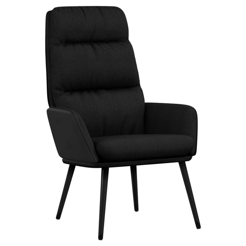 vidaXL Scaun de relaxare, negru, material textil