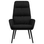 vidaXL Scaun de relaxare, negru, material textil vidaXL Scaun de relaxare, negru, material textil