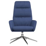 vidaXL Scaun de relaxare, albastru, material textil