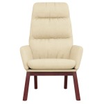 vidaXL Scaun de relaxare, crem, material textil