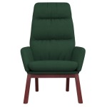 vidaXL Scaun de relaxare, verde închis, material textil