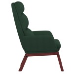 vidaXL Scaun de relaxare, verde închis, material textil