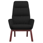 vidaXL Scaun de relaxare, negru, material textil vidaXL Scaun de relaxare, negru, material textil
