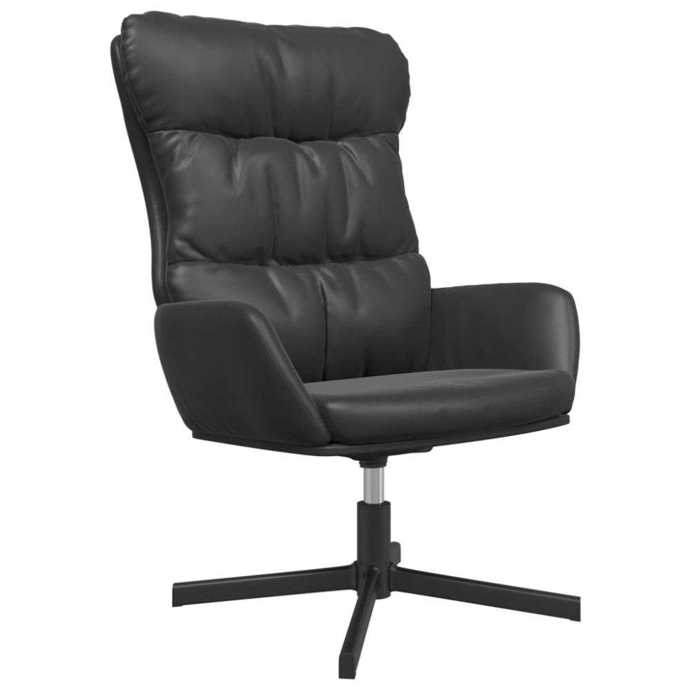 vidaXL Scaun de relaxare, negru, piele ecologică