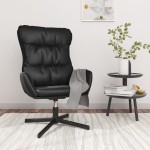 vidaXL Scaun de relaxare, negru, piele ecologică