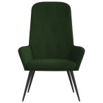 vidaXL Scaun de relaxare, verde închis, catifea