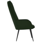 vidaXL Scaun de relaxare, verde închis, catifea