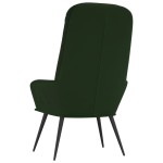 vidaXL Scaun de relaxare, verde închis, catifea