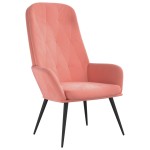 vidaXL Scaun de relaxare, roz, catifea
