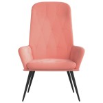 vidaXL Scaun de relaxare, roz, catifea