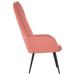 vidaXL Scaun de relaxare, roz, catifea